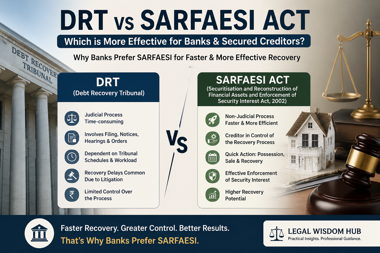DRT vs SARFAESI: Understanding India’s Banking Recovery Framework