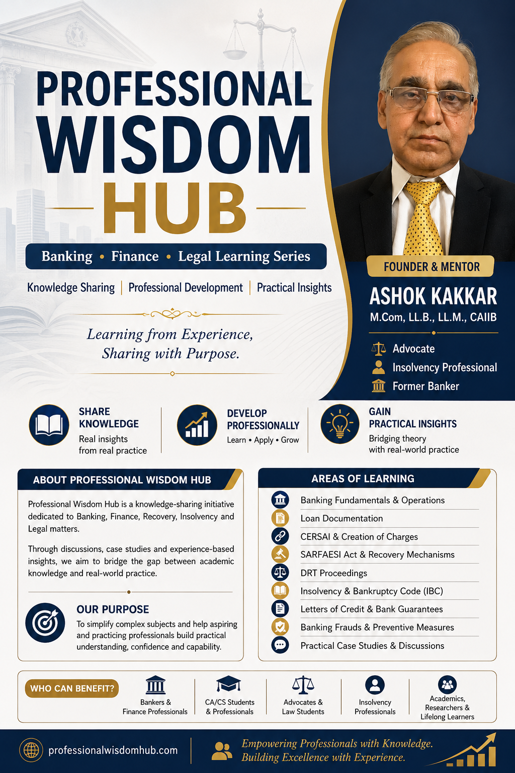 Introducing Professional Wisdom Hub – Banking, Finance & Legal Learning SeriesLearning from Experience, Sharing with Purpose.