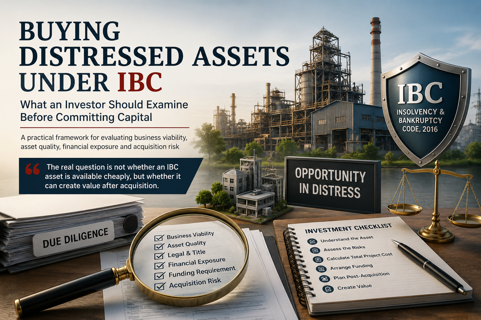 Evaluating Distressed Assets Under IBC: A Professional Approach to Investment Decisions.