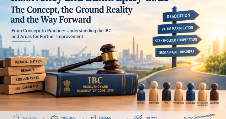 Insolvency and Bankruptcy Code: The Concept, the Ground Reality and the Way Forward